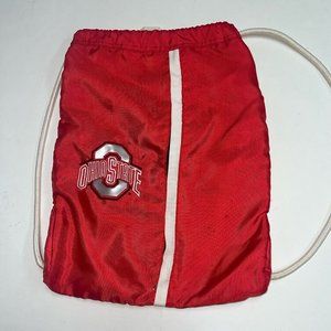 Ohio State Drawstring Bag Backpack Gym Cinch Sack Red White Athletic OSU